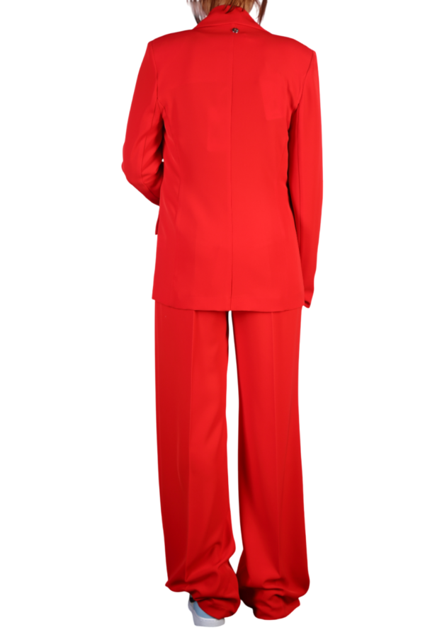 Twin-set donna giacca pantalone rosso vivo