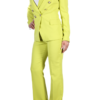 Tailleur donna giallo acido Tailleur donna giallo acido. Vista laterale